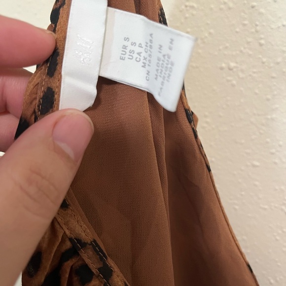H&M Brown Leopard Print Blouse - Picture 3 of 6